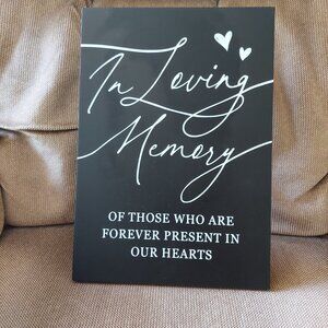 In Loving Memory Wood Sign